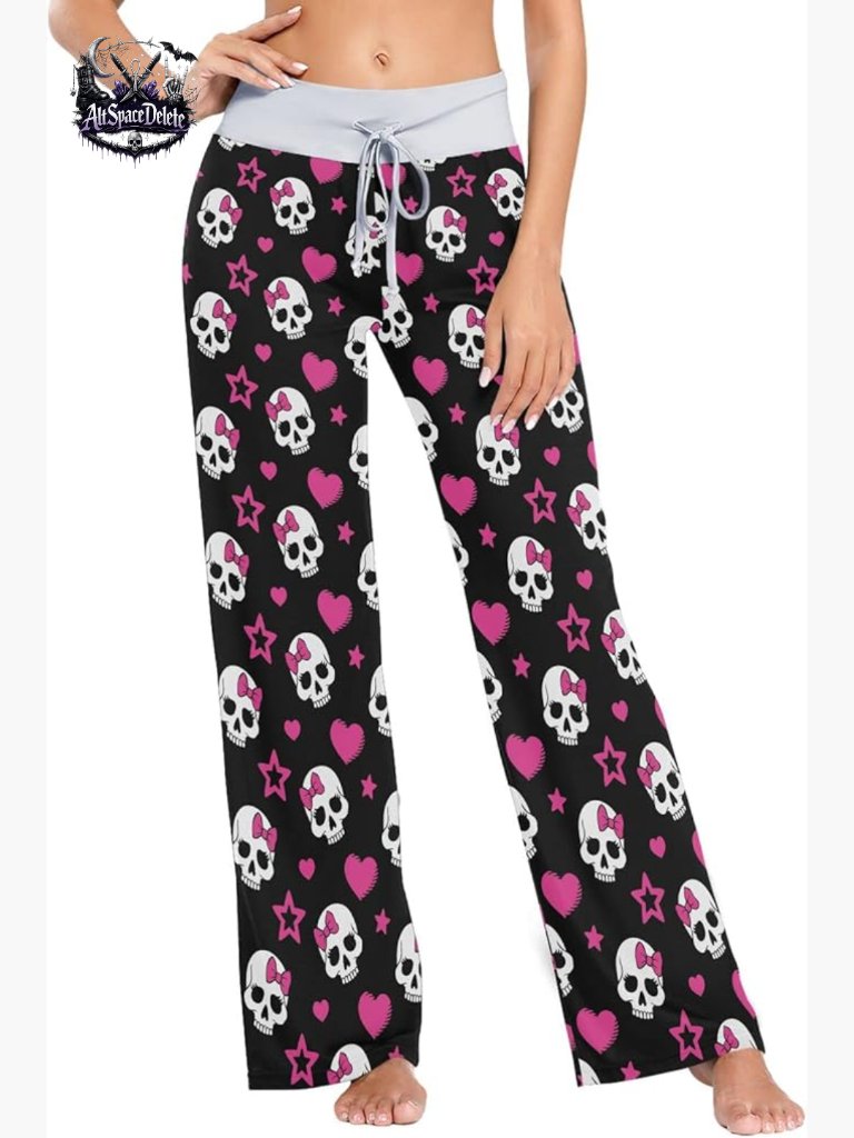 Soft Drawstring Pajama Pants Loose Fit Lounge Sleepwear Xs-Xl